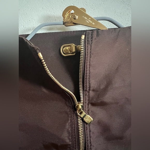 Louis Vuitton Authentic Brown Nylon Garment Cover Bag w/ Gold Hanger - Picture 12 of 12